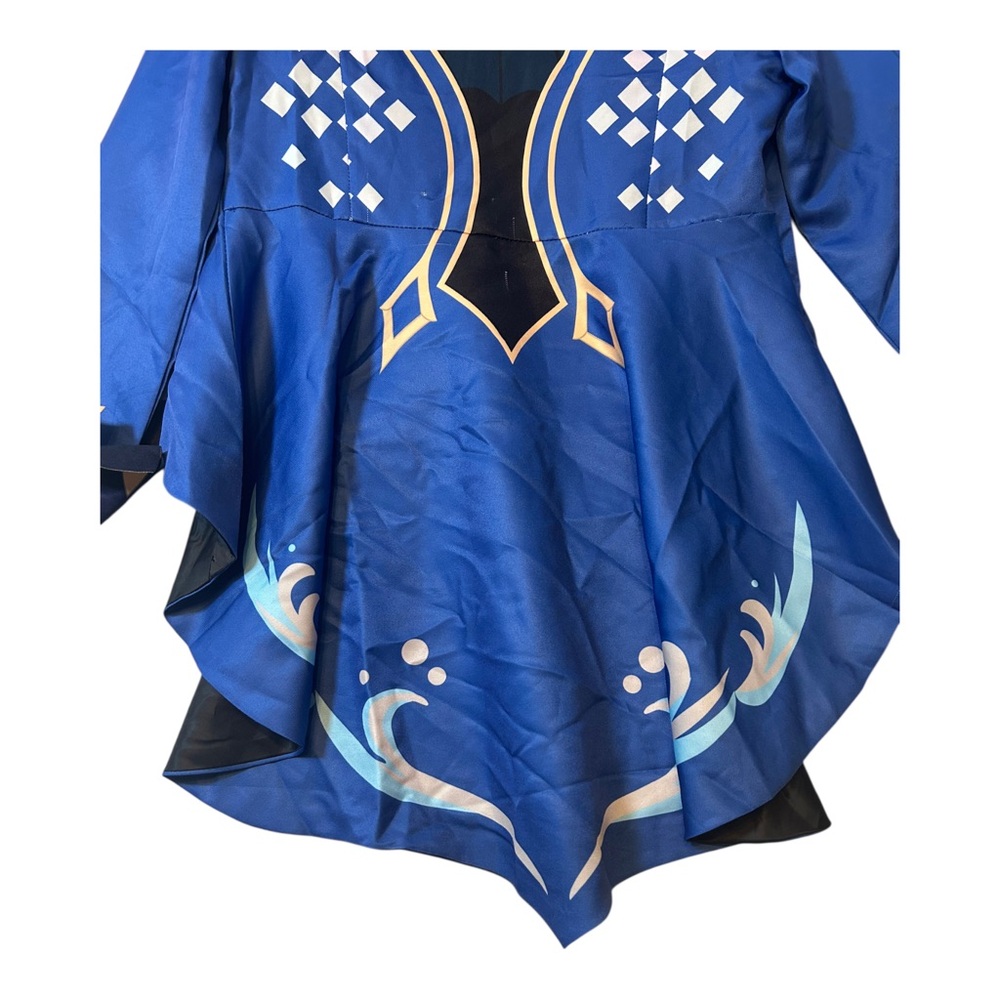 Furina Ousia Cosplay Costume Tailcoat Jacket broach & teardrop Halloween - Picture 6 of 11